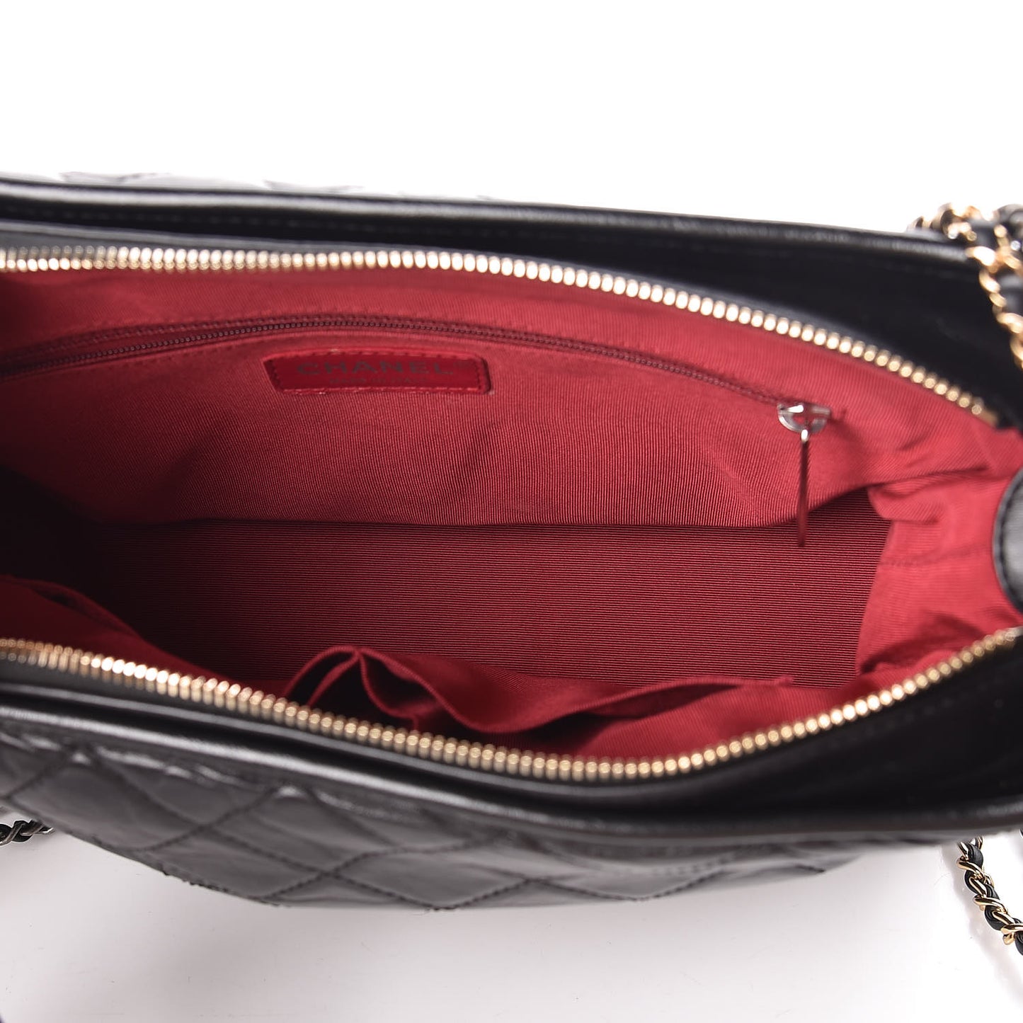 Aged Calfskin Quilted Medium Gabrielle Hobo Black