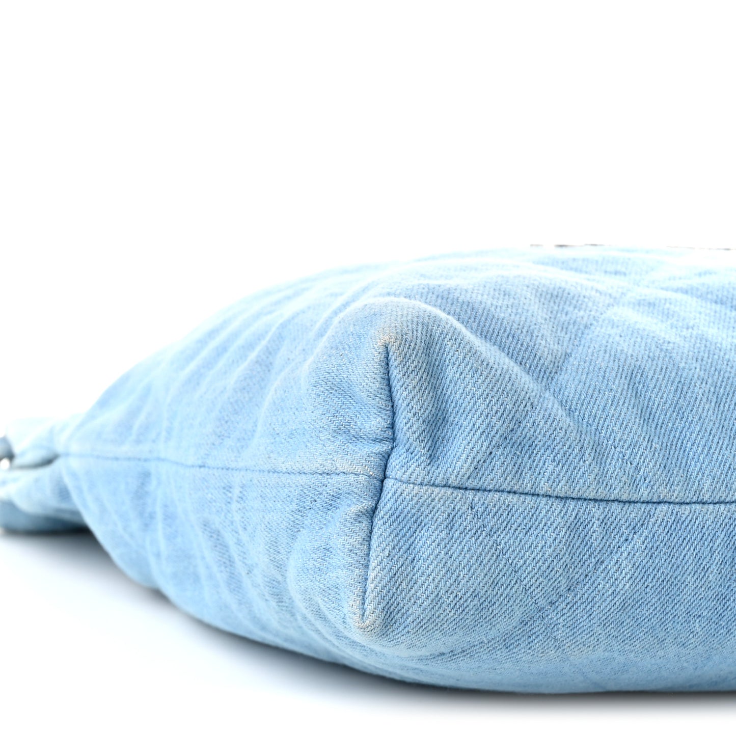 Denim Quilted Chanel 22 Light Blue