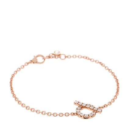 Hermes 18K Rose Gold Diamond Finesse Bracelet SH 1 of 3