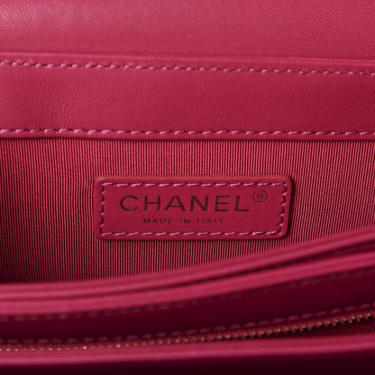 Chanel Lambskin Quilted Small Citizen Chic Flap Dark Pink 8 of 10