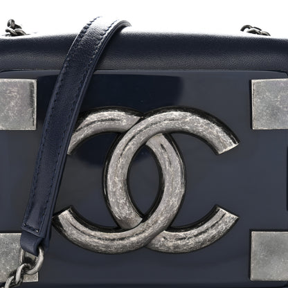 Chanel Plexiglass Lambskin Mini Boy Brick Flap Blue 8 of 11