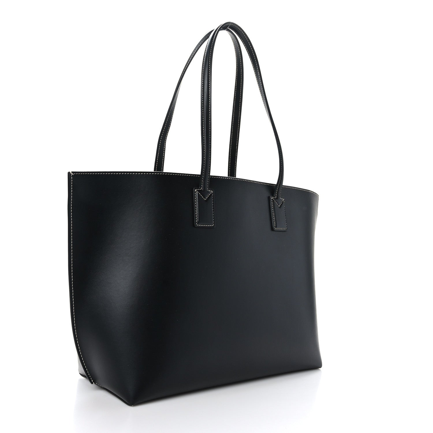 Burberry Calfskin Monogram Motif TB Medium Soft Tote Black 3 of 8