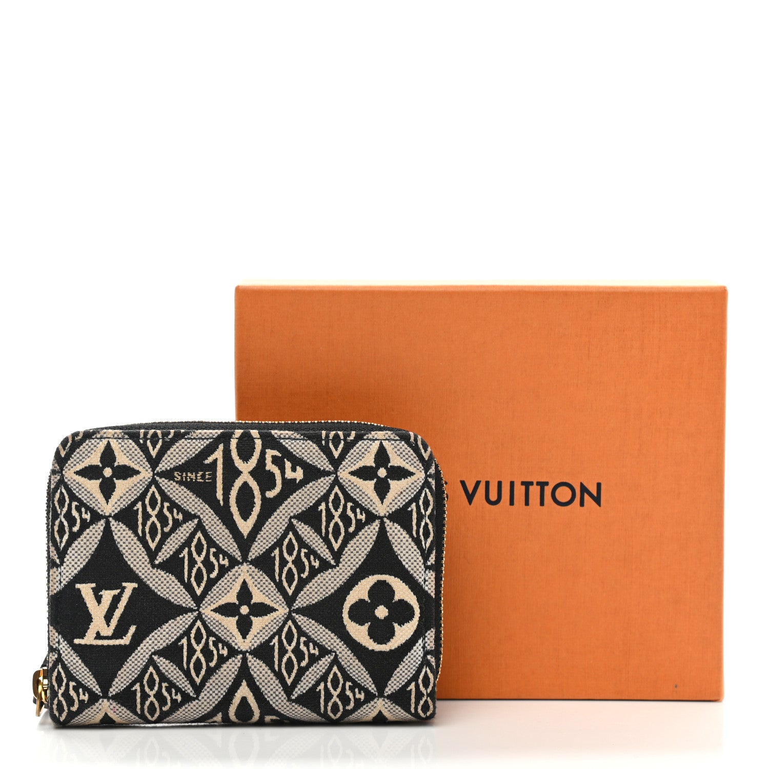 Louis Vuitton Jacquard Since 1854 Zippy Coin Purse Grey 9 of 9