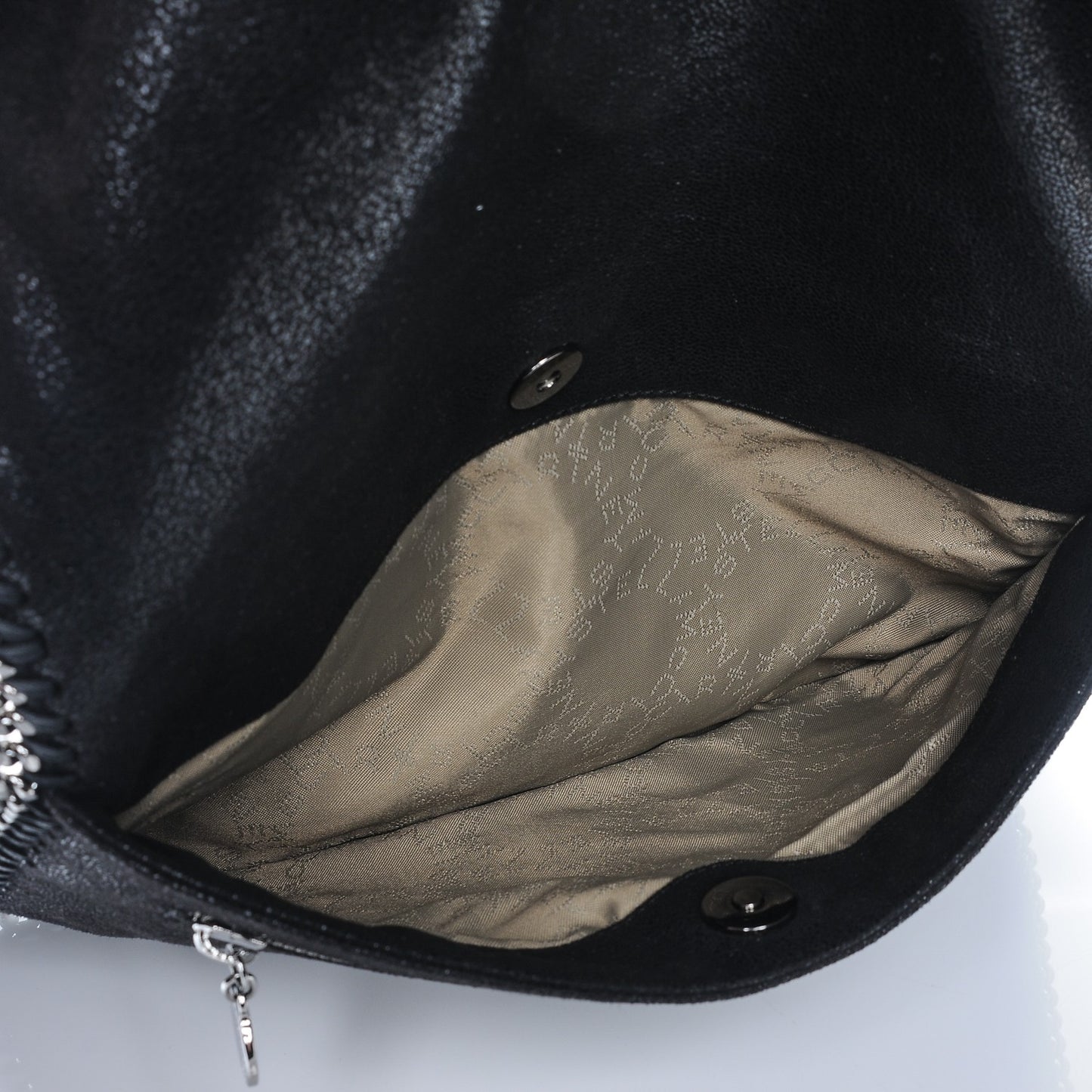 Shaggy Deer Falabella Fold Over Clutch Black