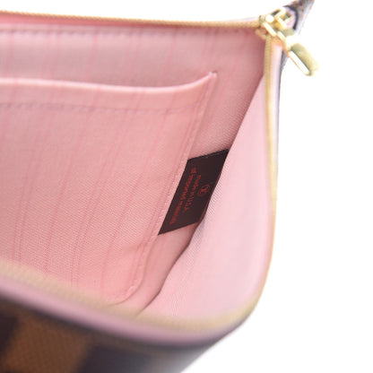 Louis Vuitton Damier Ebene Neverfull MM GM Pochette Rose Ballerine 7 of 7