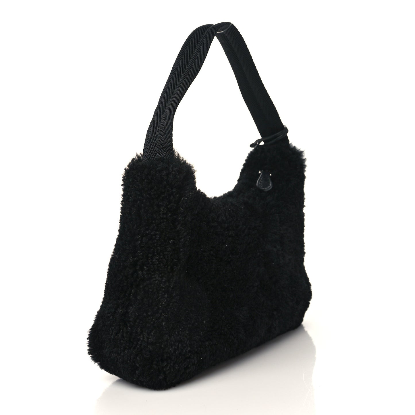 Shearling Mini Re-Edition 2000 Bag Black