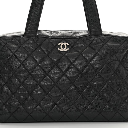 Chanel Caviar Quilted Bowler Black 8 of 14