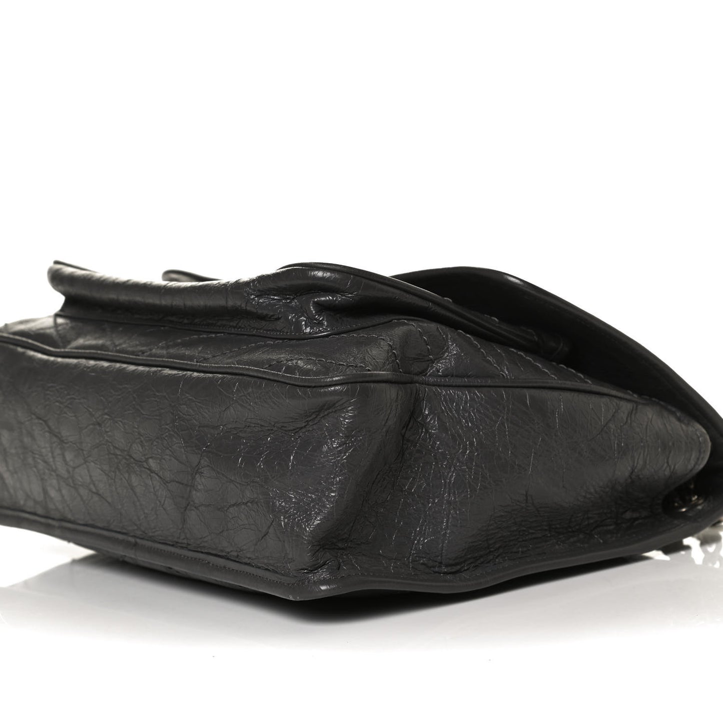 Crinkled Calfskin Matelasse Monogram Large Niki Chain Satchel Storm