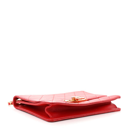 Chanel Lambskin Quilted Large Golden Class Flap Red 4 of 10
