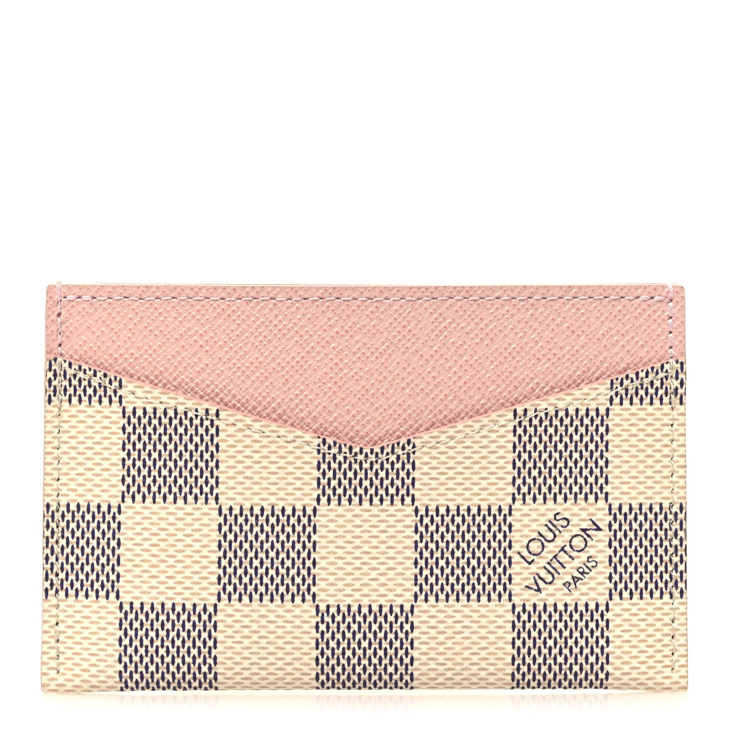 Louis Vuitton Damier Azur Daily Card Holder Rose Ballerine 1 of 8