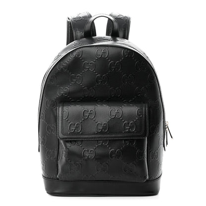 Gucci Calfskin GG Tennis Embossed Backpack Black 1 of 10