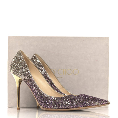 Jimmy Choo Coarse Glitter Degrade Abel Pumps 38.5 Boho Pink Gold 9 of 9