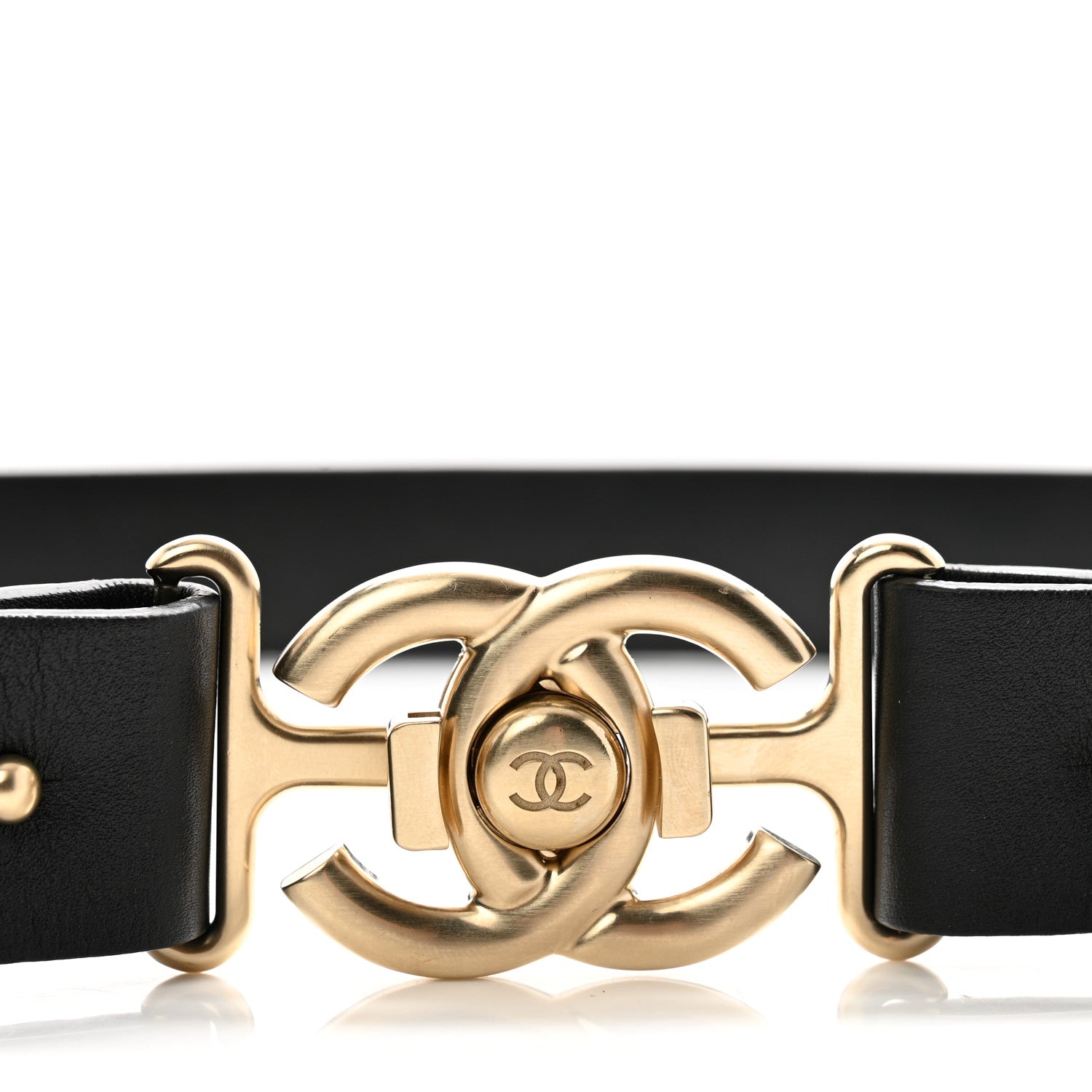 Chanel Calfskin CC Belt 100 40 Black 3 of 11