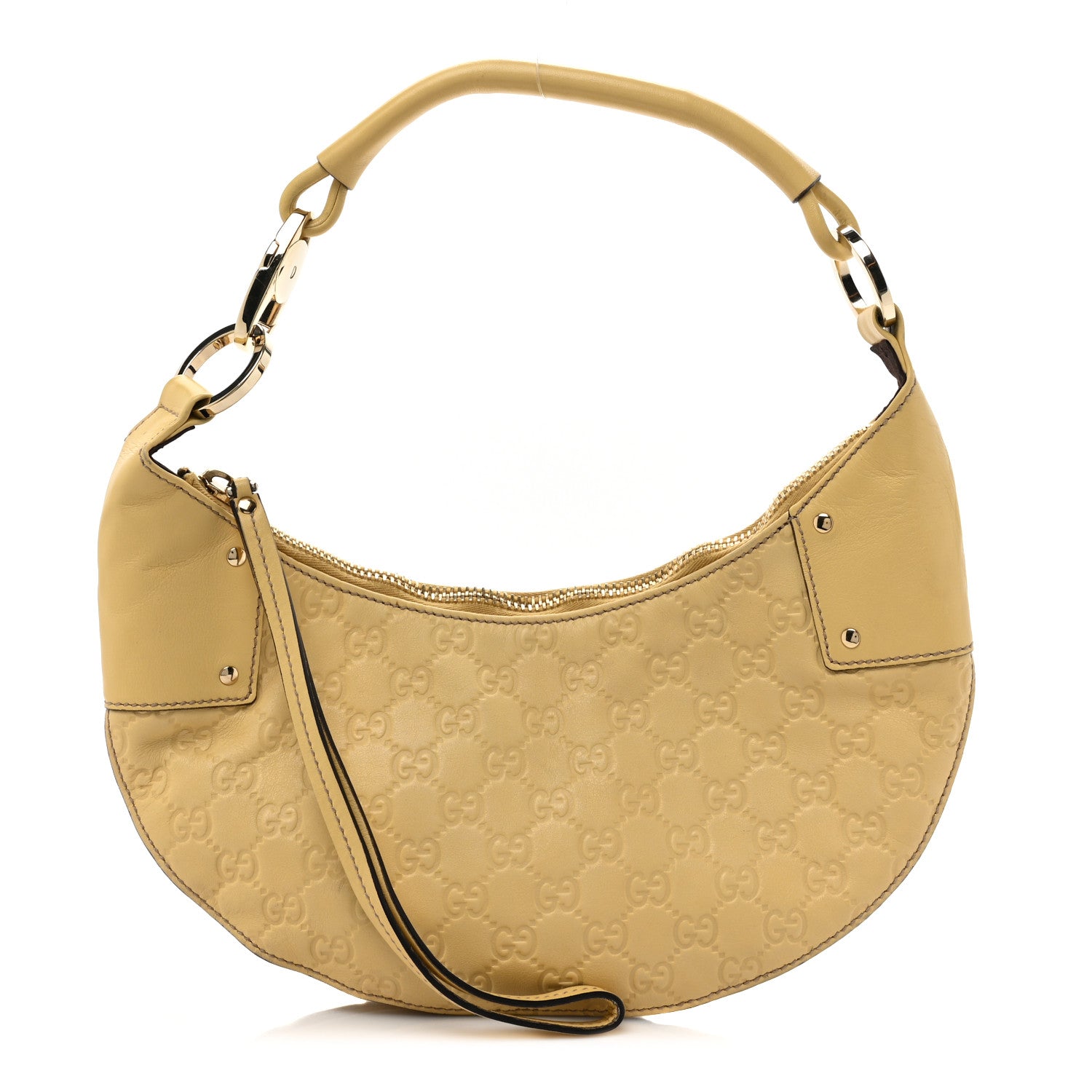 Gucci Guccissima Half Moon Hobo Yellow 1 of 14