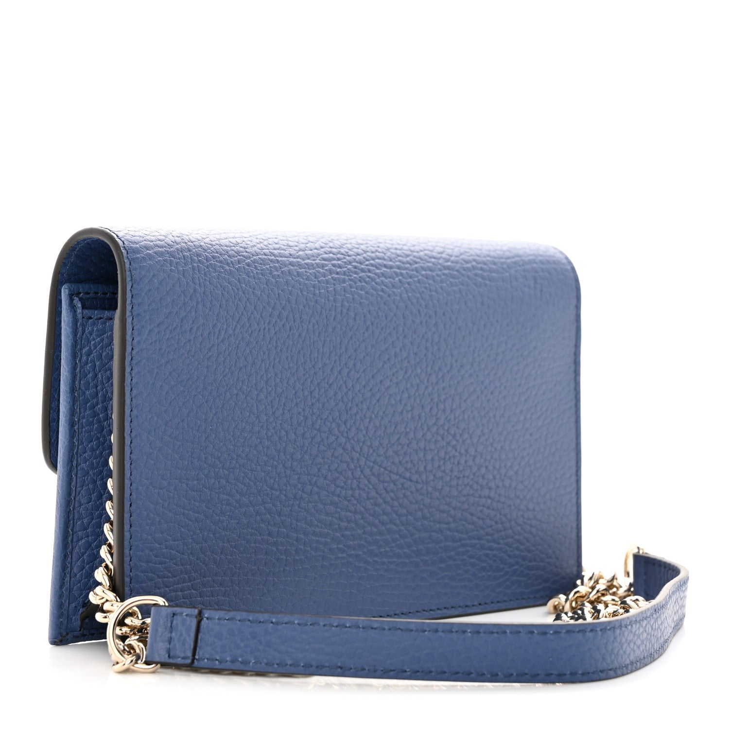 Gucci Dollar Calfskin Interlocking G Chain Wallet Caspian 3 of 10