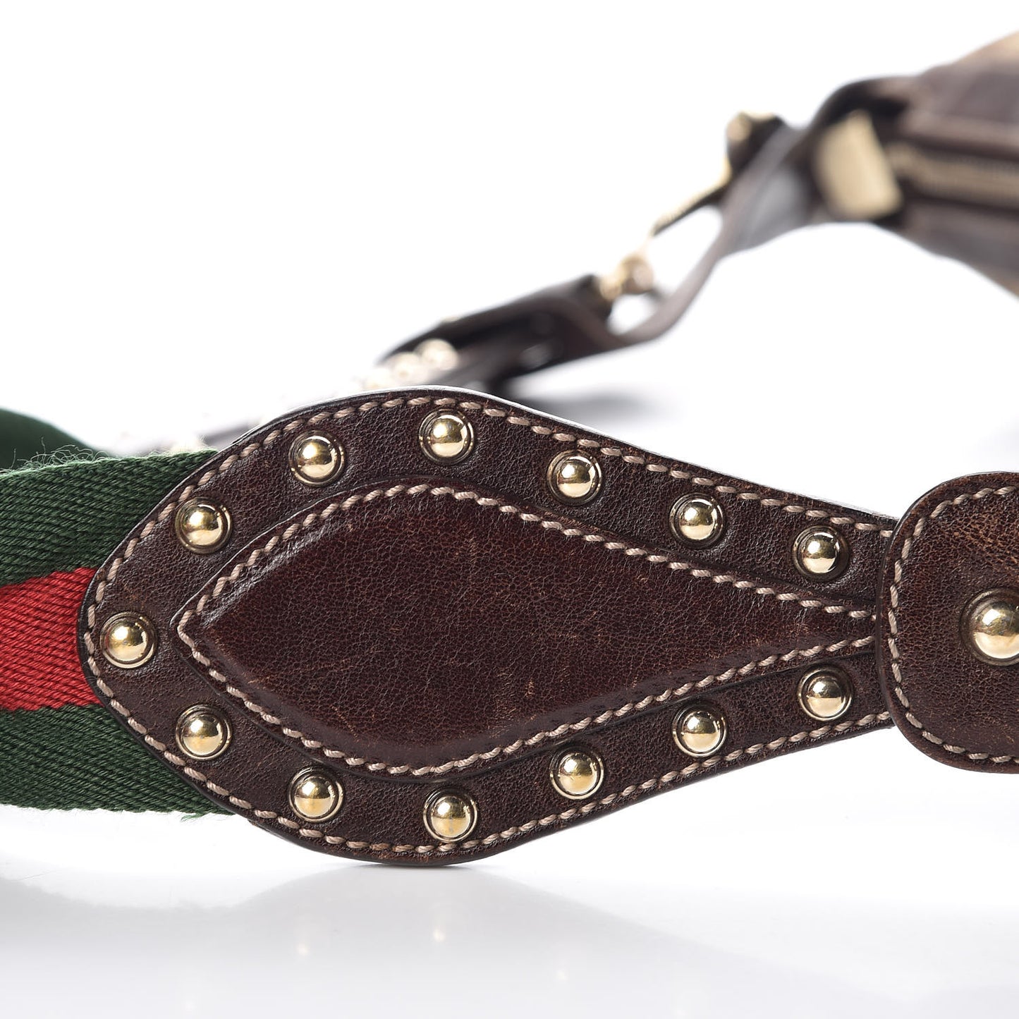 Monogram Pelham Studded Shoulder Bag Brown
