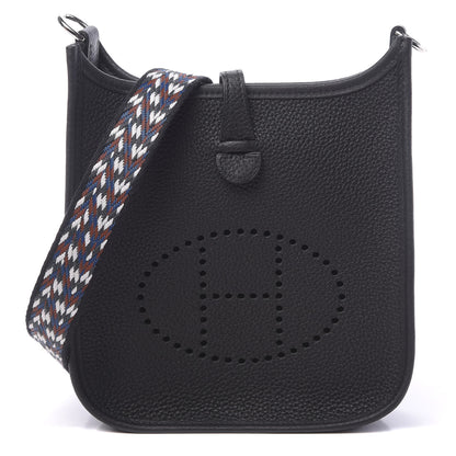 Hermes Taurillon Maurice Zigzag Evelyne TPM Black 1 of 11