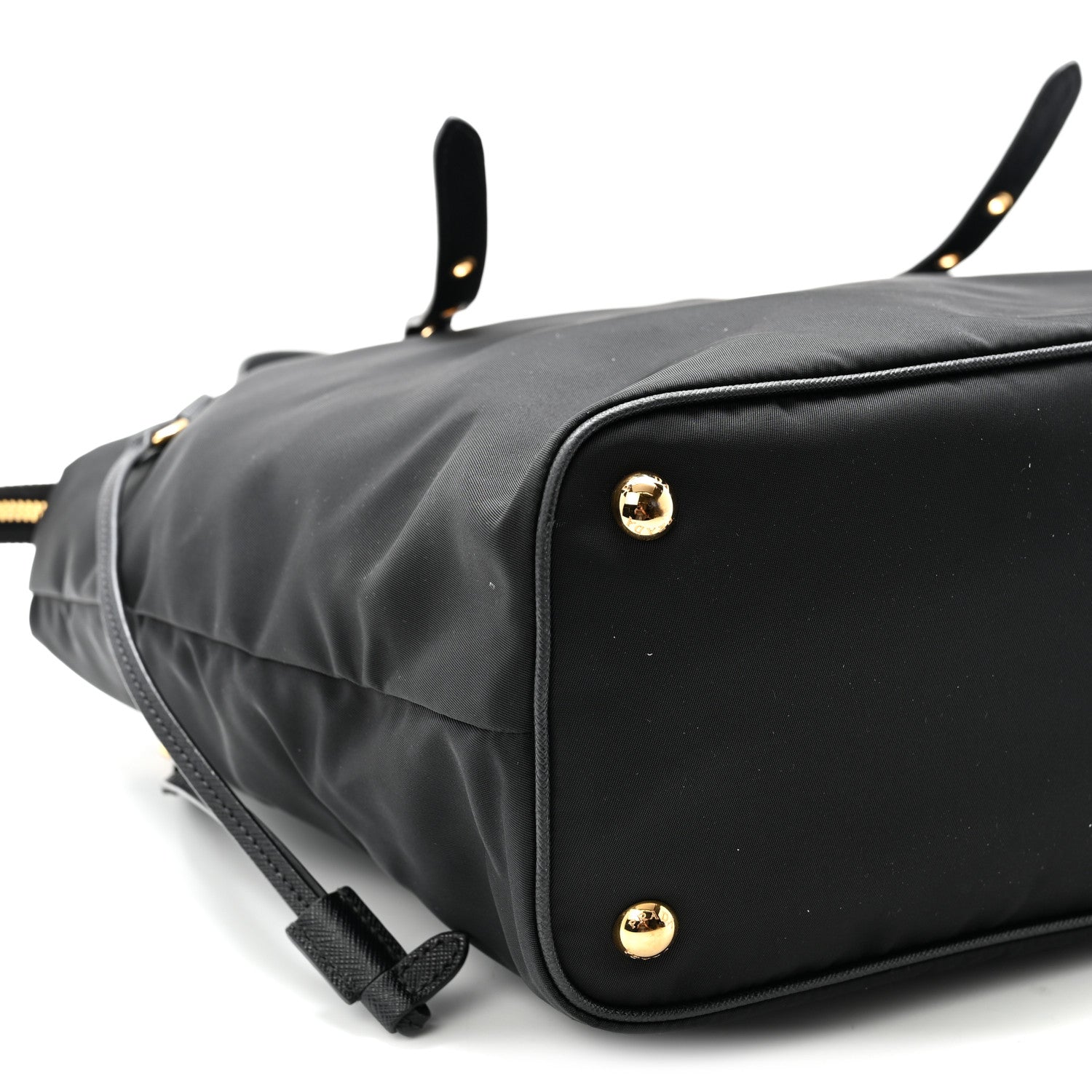Prada Tessuto Nylon Saffiano Tote Black 9 of 10