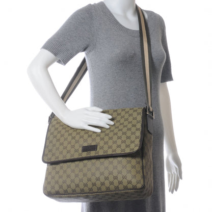 Gucci Monogram Medium Flap Messenger Bag Beige 2 of 7
