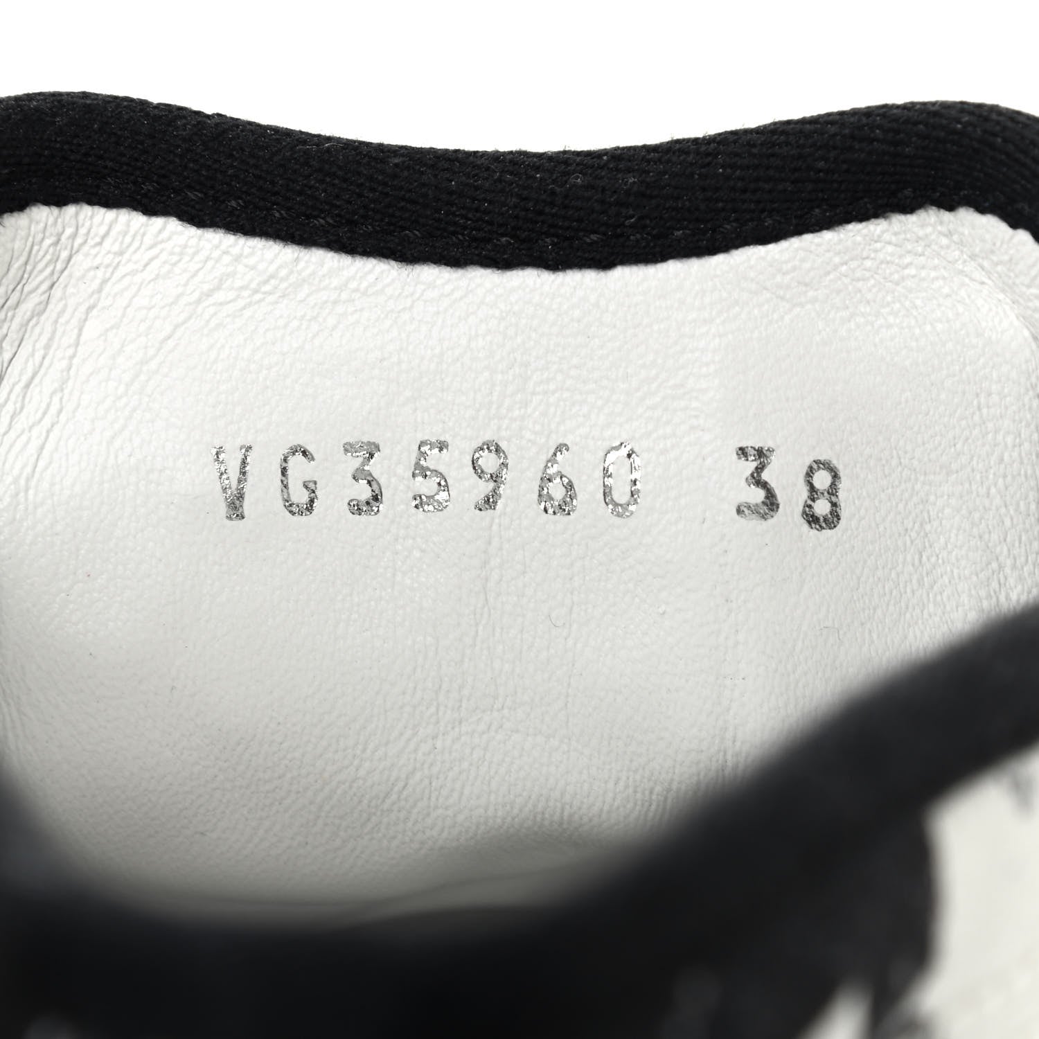 Chanel Printed Fabric High Top Logo Sneakers 38 White Black 8 of 10