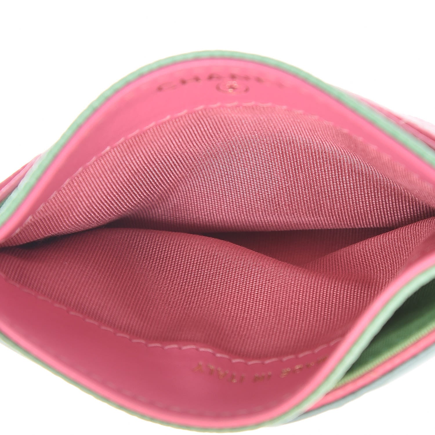 Chanel Caviar Quilted CC Filigree Card Holder Pink Blue Green 5 of 11