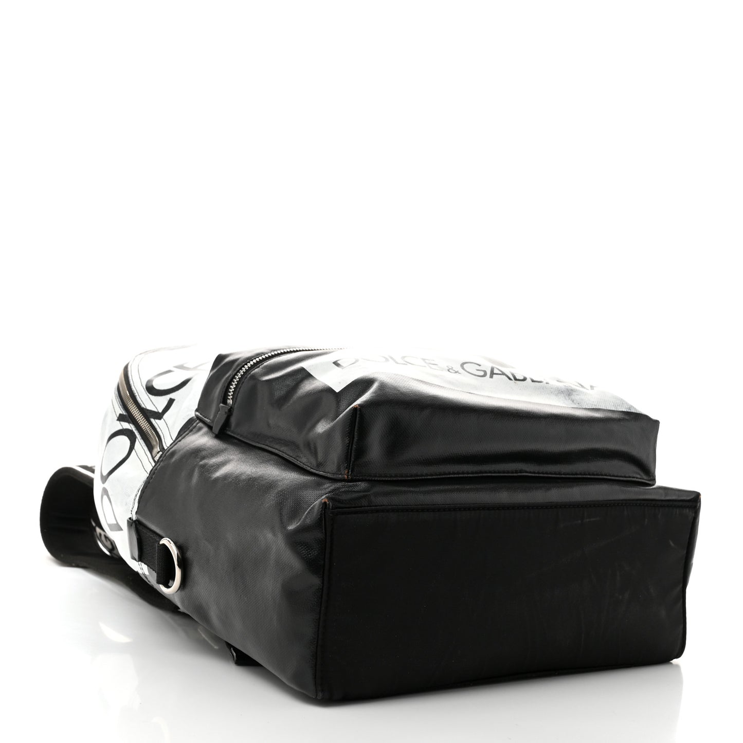 Calfskin Coated Canvas Vulcano Backpack Black