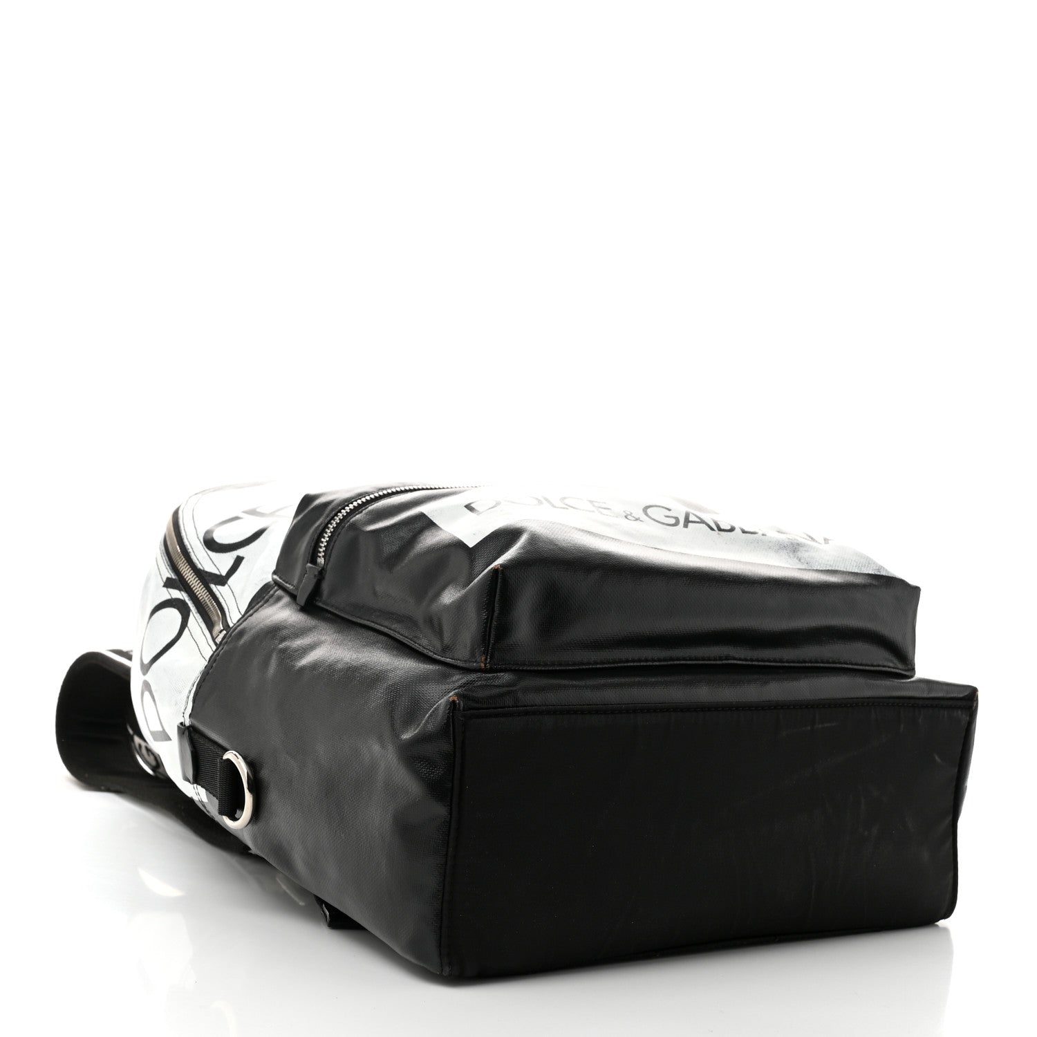 Dolce & Gabbana Calfskin Coated Canvas Vulcano Backpack Black 4 of 12