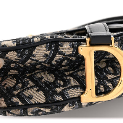 Christian Dior Oblique Mini Saddle Bag Blue 11 of 12