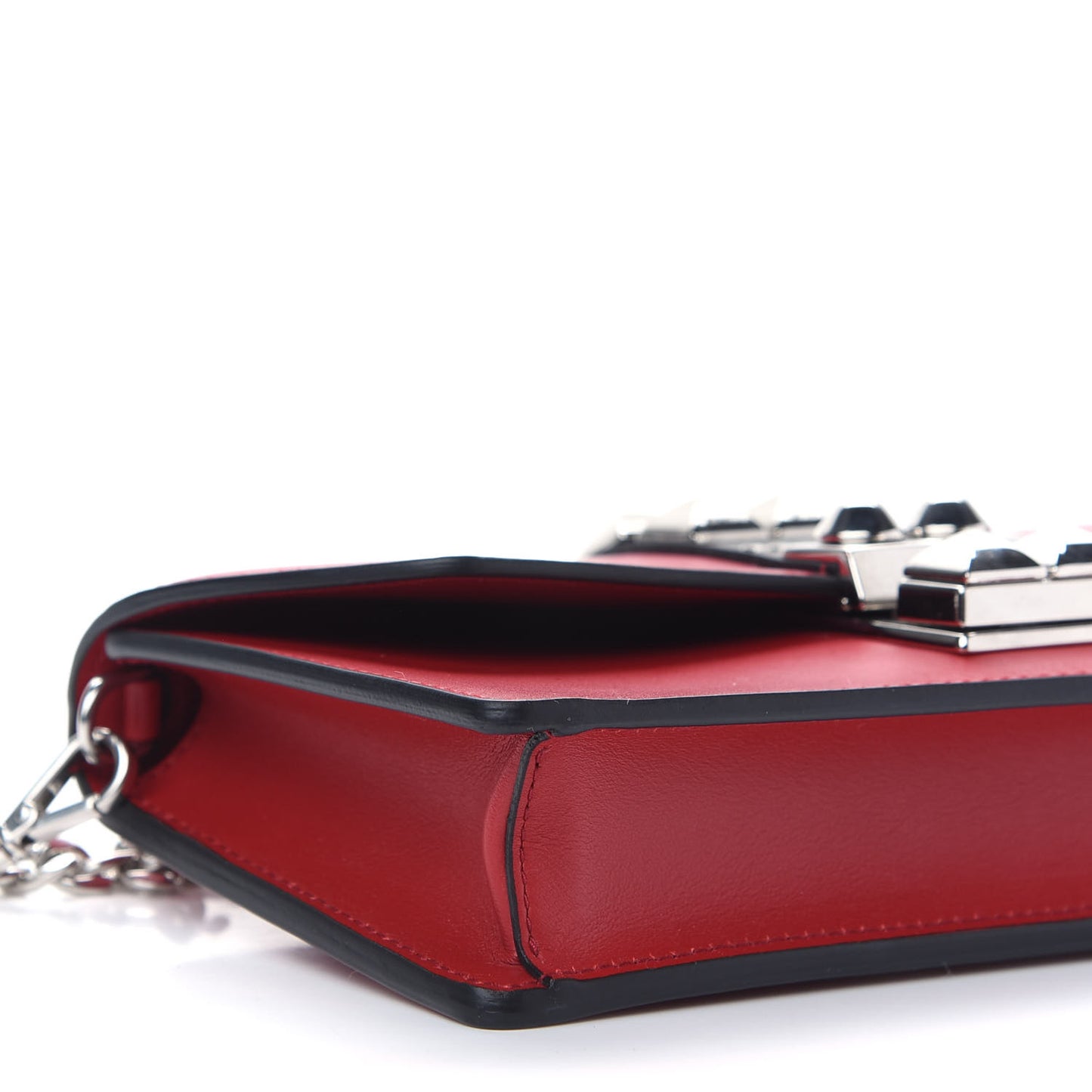 City Calfskin Studded Mini Elektra Crossbody Bag Fuoco Black