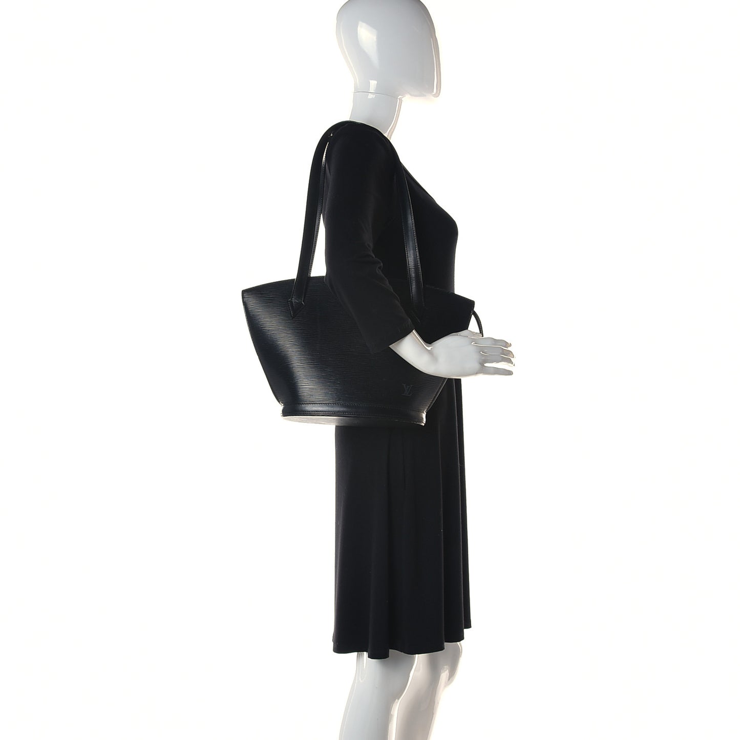 Epi Saint Jacques PM Long Straps Black