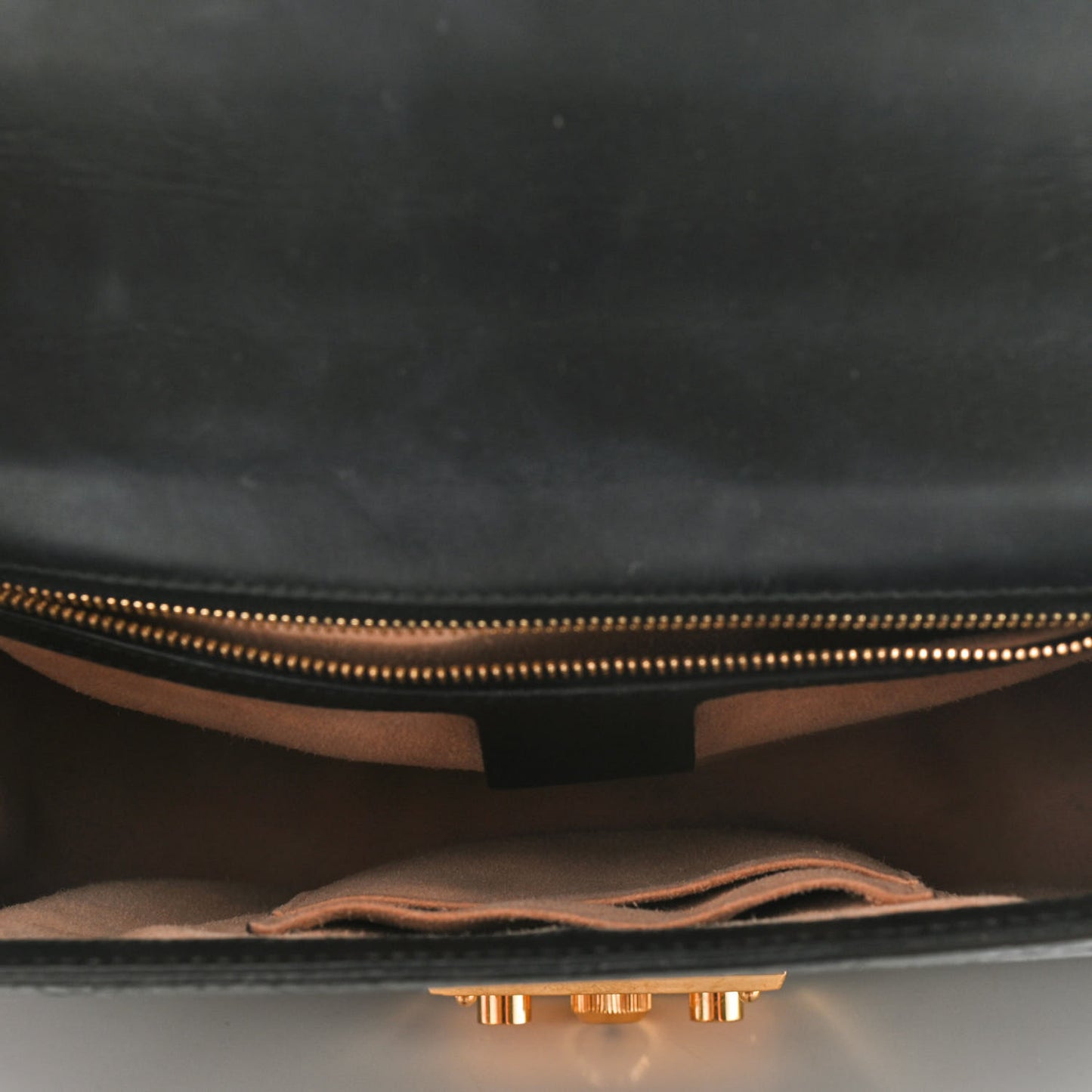 Guccissima Medium Padlock Shoulder Bag Black