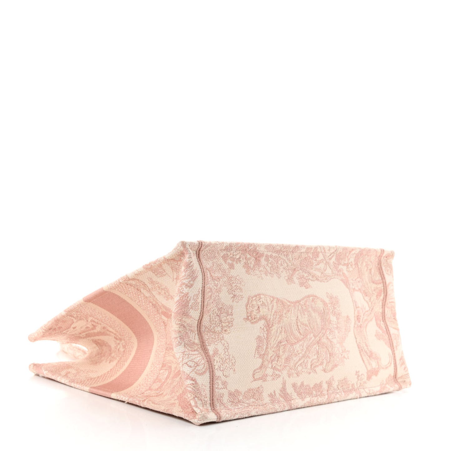 Canvas Embroidered Medium Dioriviera Toile De Jouy Book Tote Rose