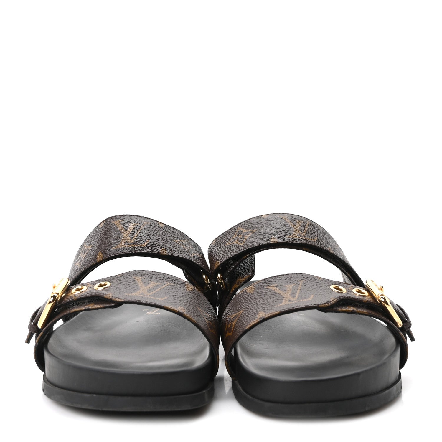 Louis Vuitton Monogram Bom Dia Mule Sandals 39 Black 3 of 10