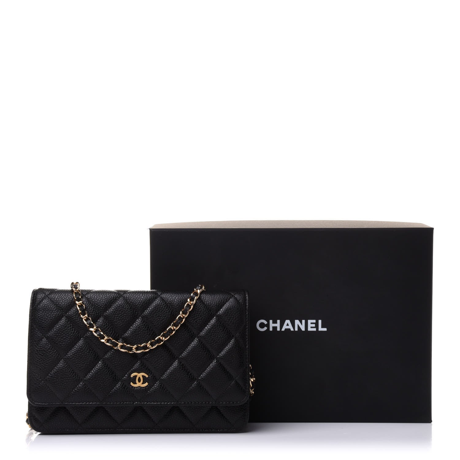 Chanel Caviar Quilted Wallet On Chain WOC Black 10 of 10