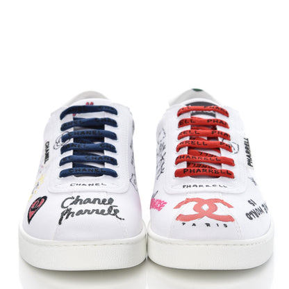 Chanel x Pharrell Williams Mens Canvas Graffiti Sneakers 44 2 of 10