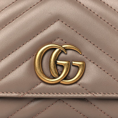 Gucci Calfskin Matelasse GG Marmont Continental Wallet Porcelain Rose 7 of 8