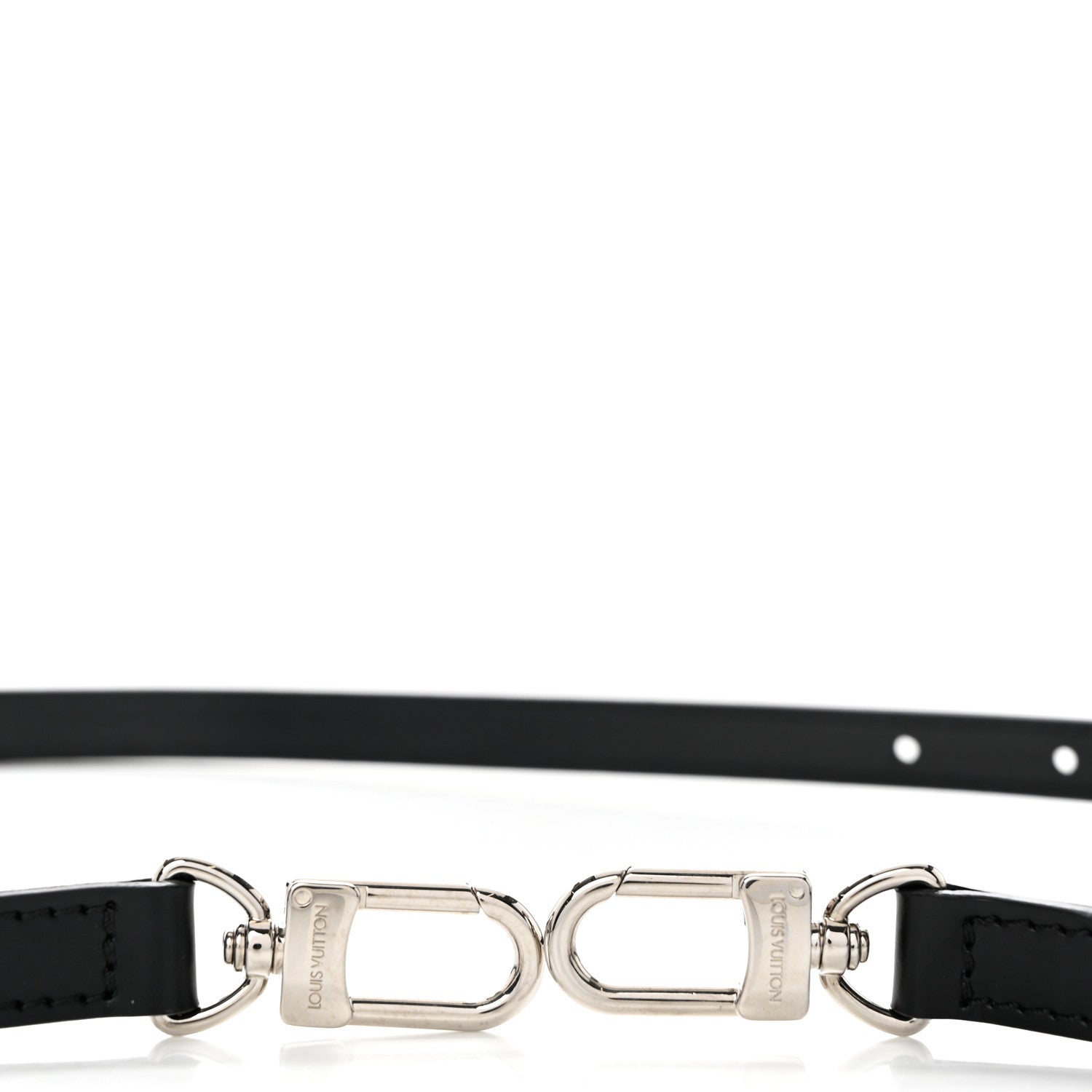 Louis Vuitton Calfskin 16mm Adjustable Shoulder Strap Black 4 of 4