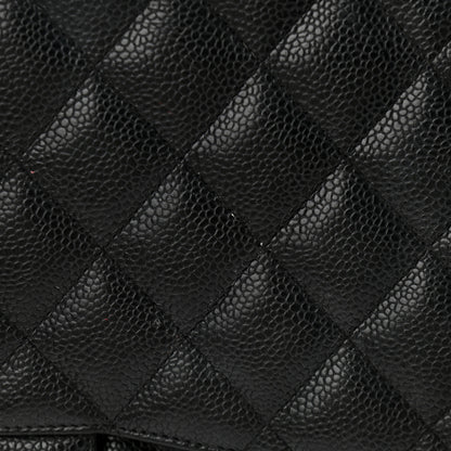 Chanel Caviar Quilted Jumbo Single Flap Black 13 of 20