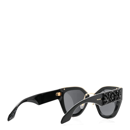 Prada Acetate Bead Sunglasses SPR 10T Black 4 of 8