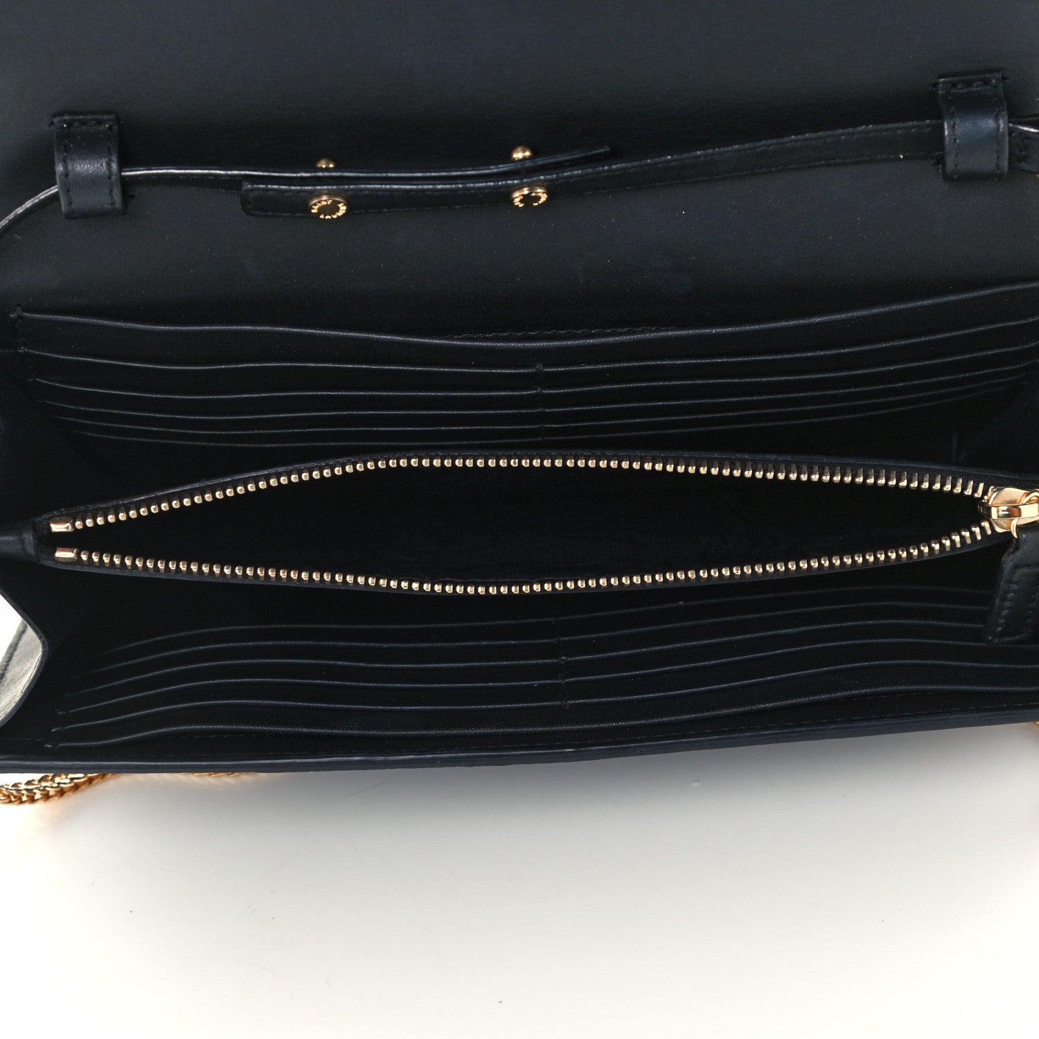 Saint Laurent Calfskin Classic Y Ligne Chain Wallet Black 5 of 10