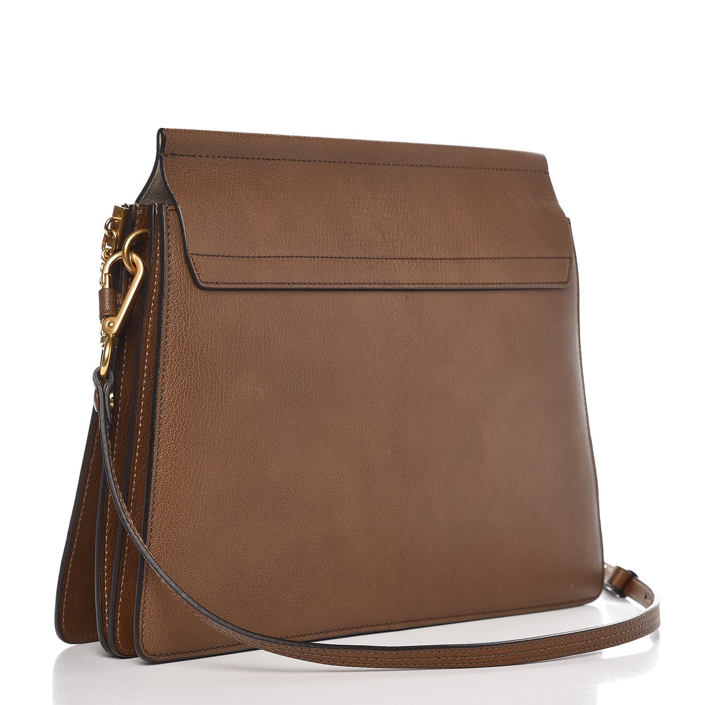 Goatskin Medium Faye Shoulder Bag Woody Khaki
