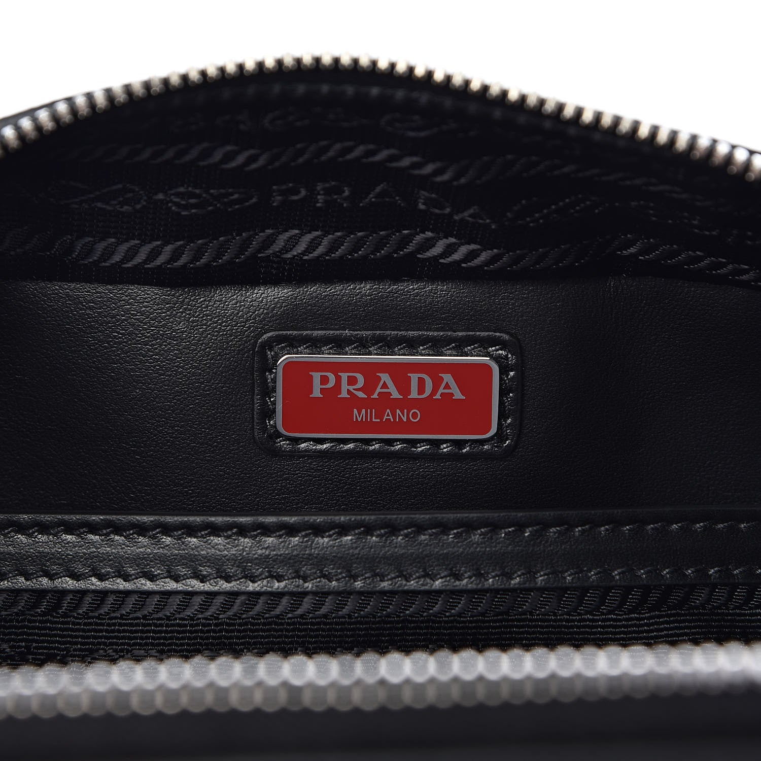 Prada Saffiano Travel Small Brique Crossbody Bag Black 6 of 11