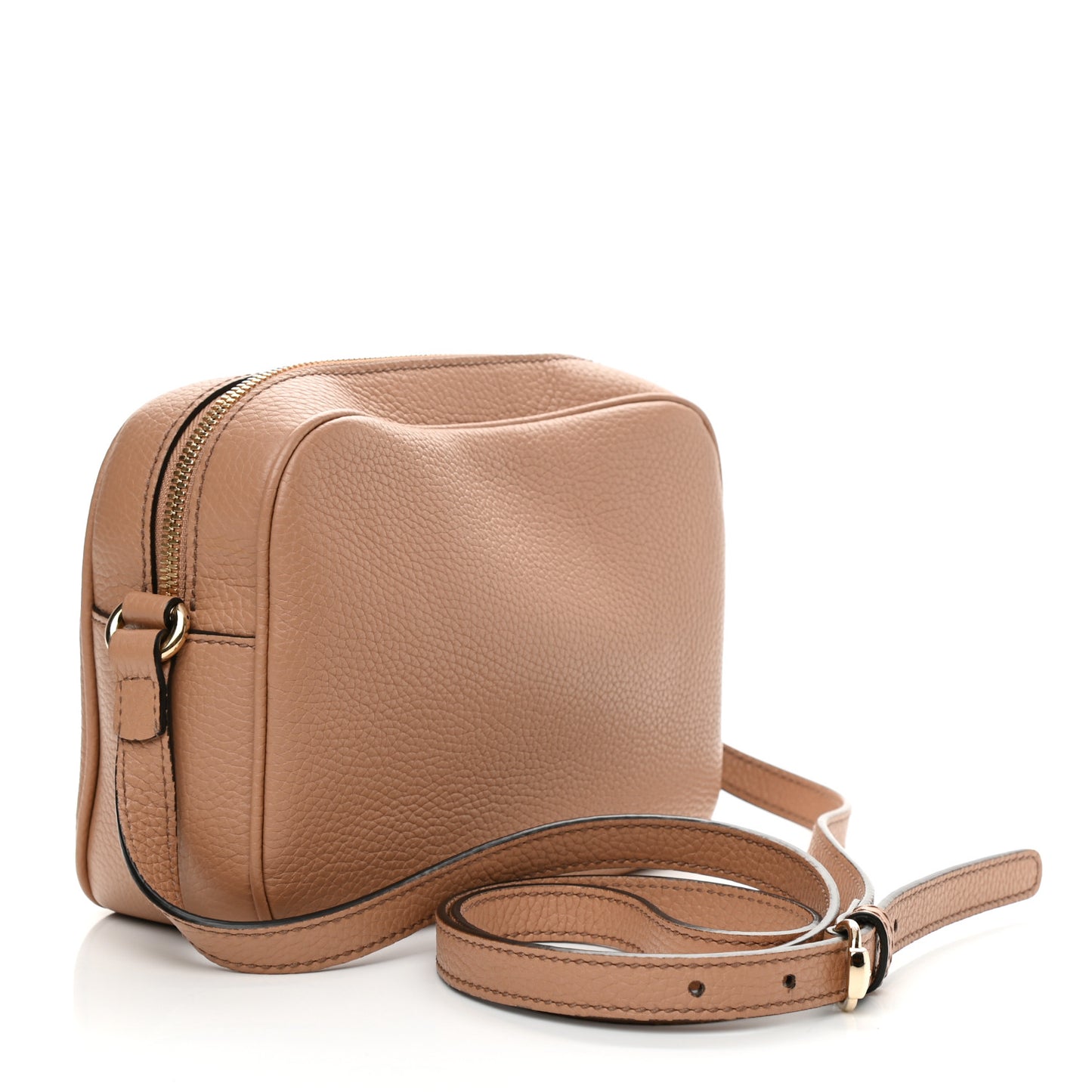 Pebbled Calfskin Small Soho Disco Bag Camelia