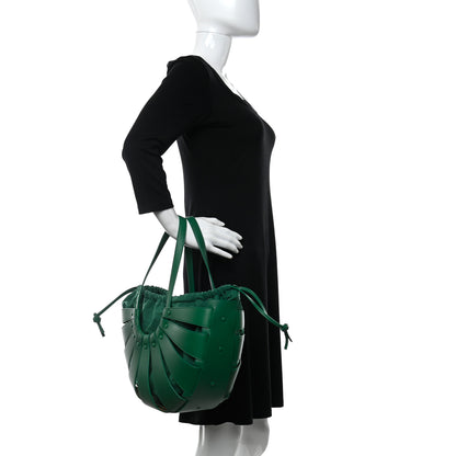 Bottega Veneta French Calfskin Shell Bag Racing Green 2 of 9