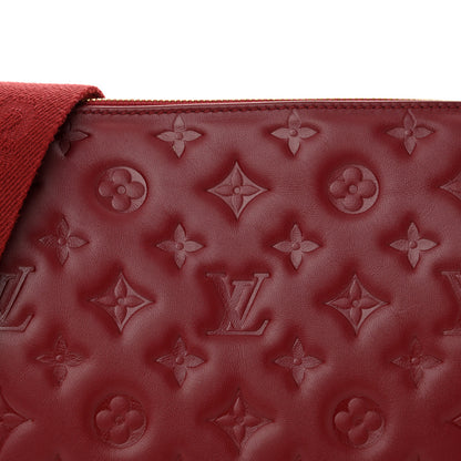 Louis Vuitton Lambskin Embossed Monogram Coussin PM Wine 7 of 9