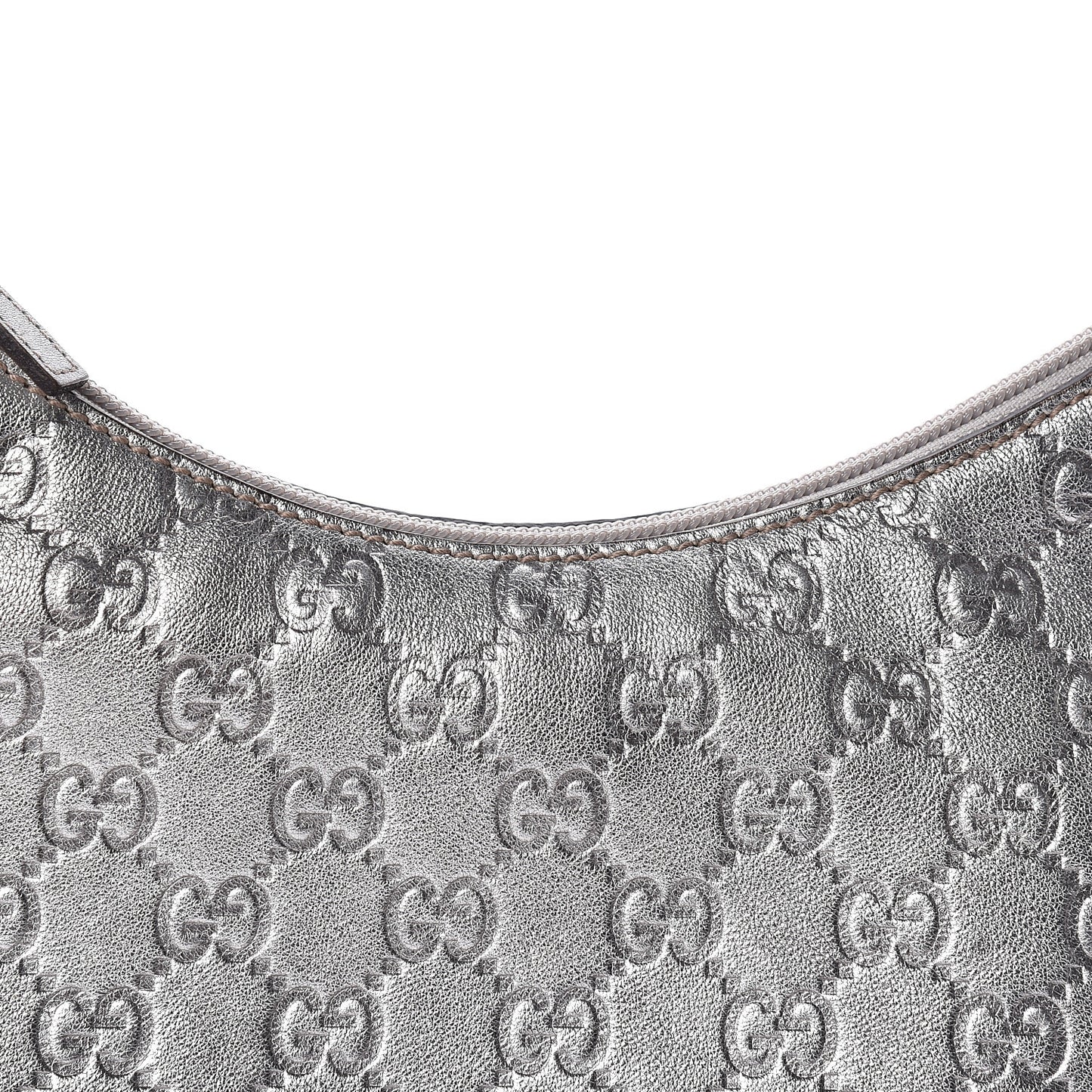 Metallic Guccissima Small Hobo Silver