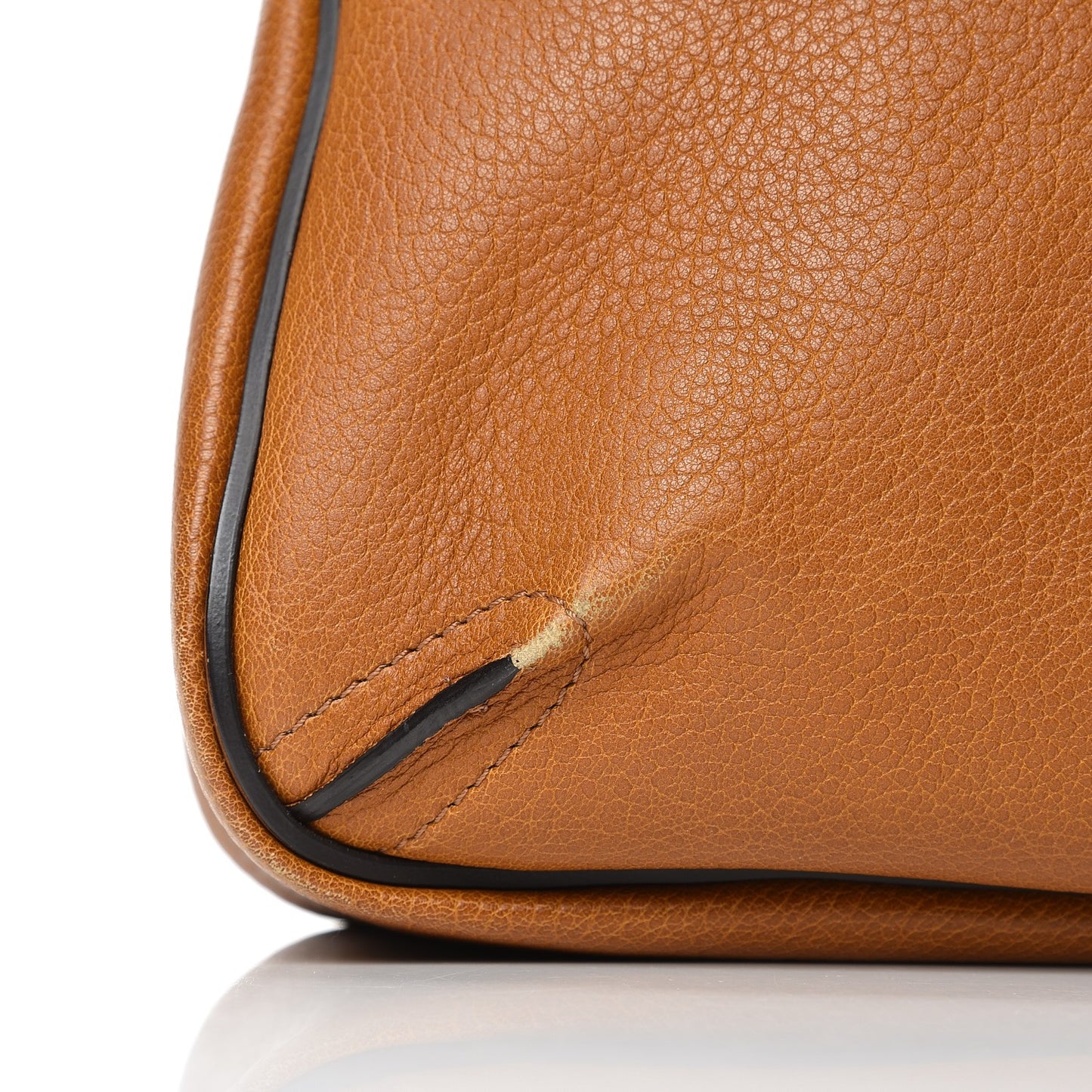 Grained Lambskin Medium Lexa Shoulder Bag Mustard Brown