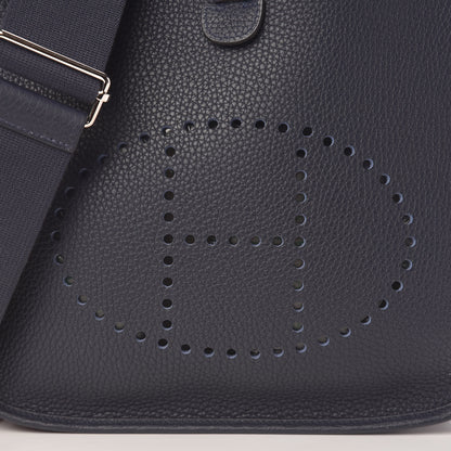 Hermes Taurillon Clemence Evelyne III PM Bleu Nuit 8 of 13