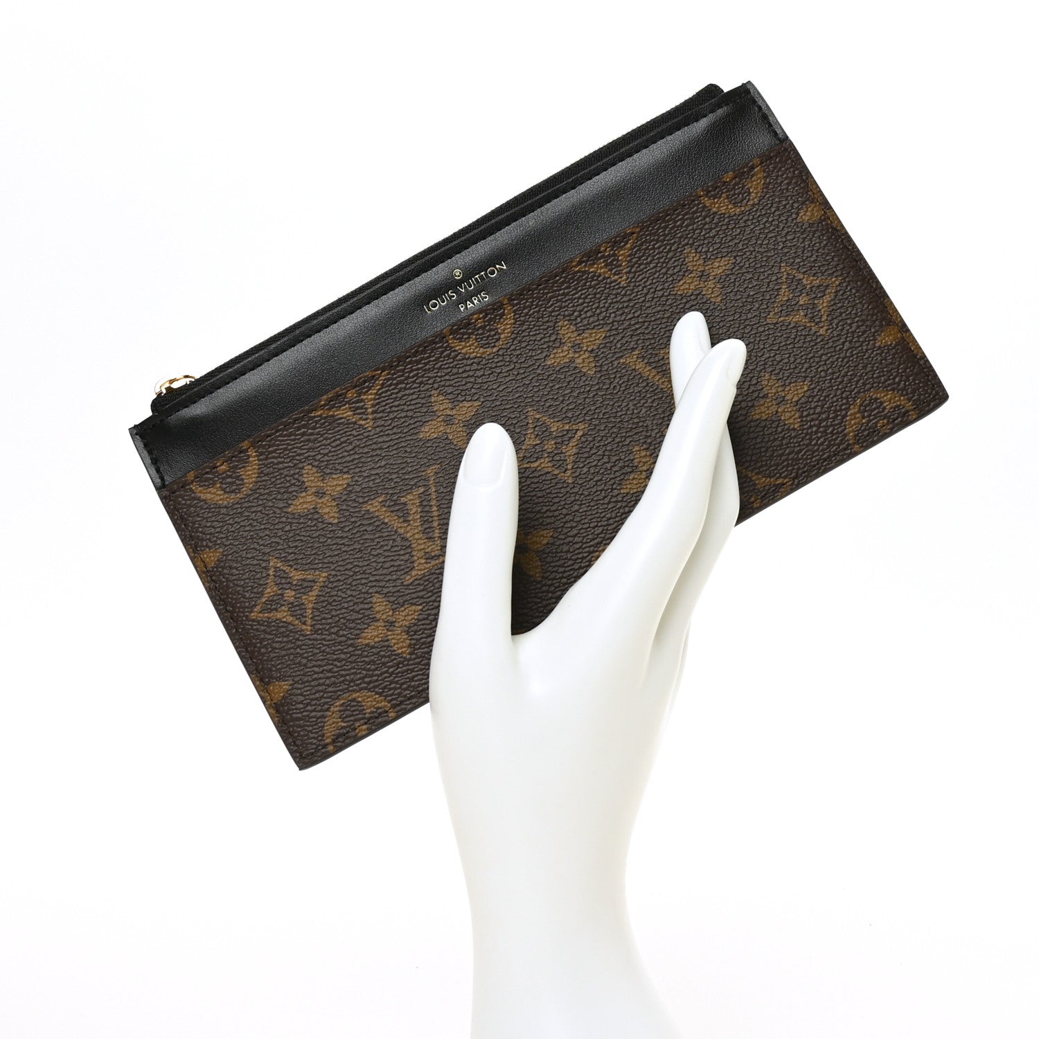 Louis Vuitton Monogram Slim Purse Black 2 of 6