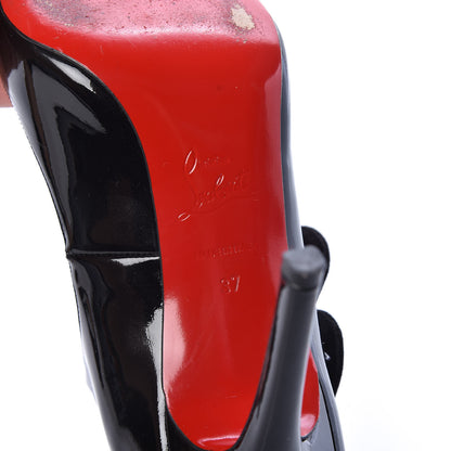 Christian Louboutin Patent Pensee 100 Mary Jane Pumps 37 Black 6 of 8